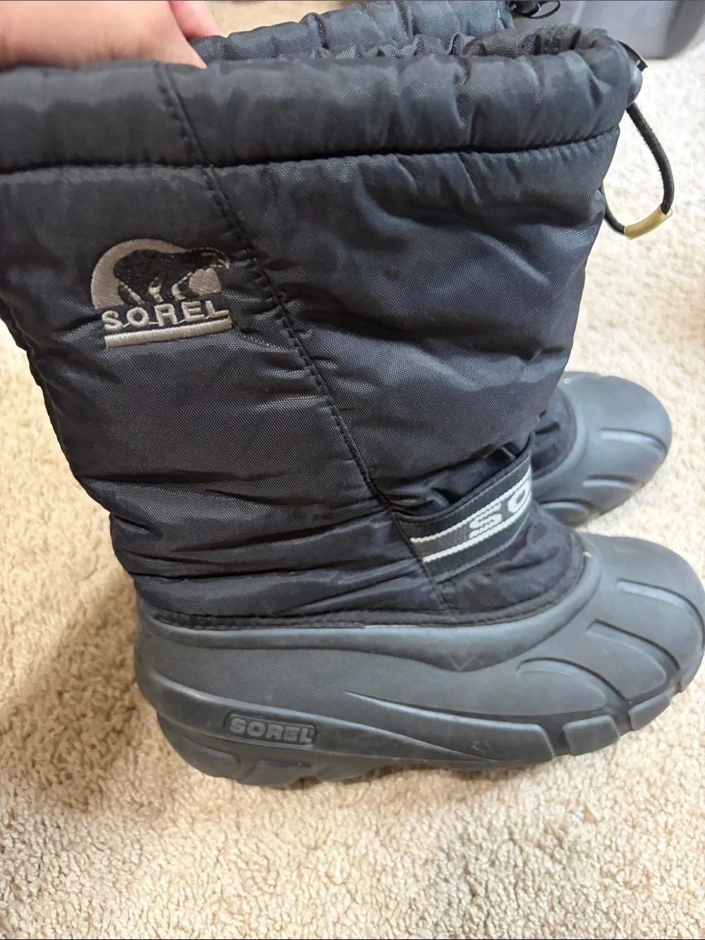 Sorel Black Insulated Snow Boots Size 5 Winter